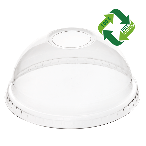 Konvex PET-lock med hål, styv, 78mm, 50 st