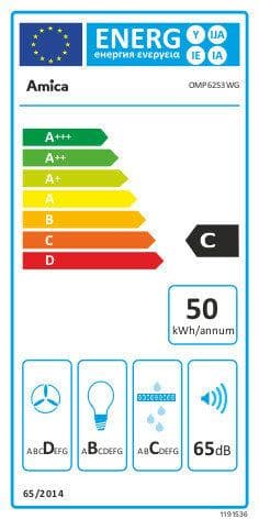 Fläktkåpa AMICA OMP6253WG (55 cm)