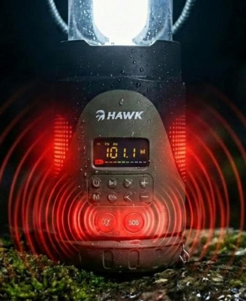 HAWK Expedition R30 HWRDI430GN Solcellsradio Dynamo Vev Grå-Grön