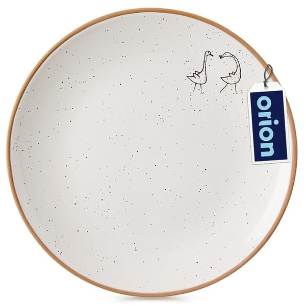 Desserttallerken keramisk beige 20 cm