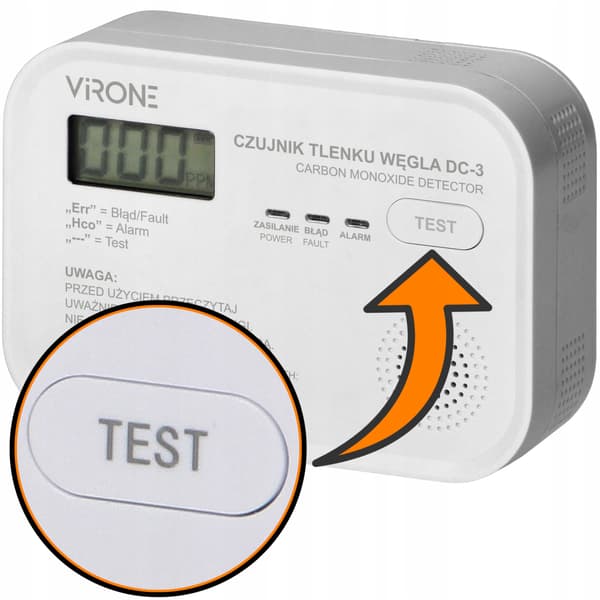 ORNO KULMONOXID SENSOR DISPLAY 9V