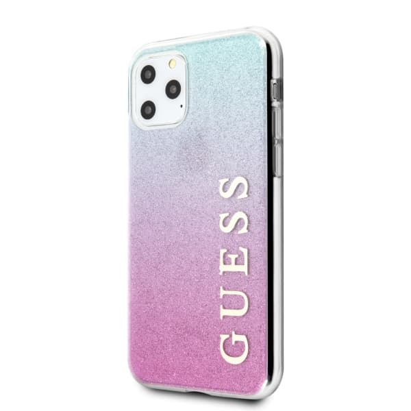 Guess GUHCN65PCUGLPBL iPhone 11 Pro Maxpink blå/pink blå hårdt cover Glitter Gradient
