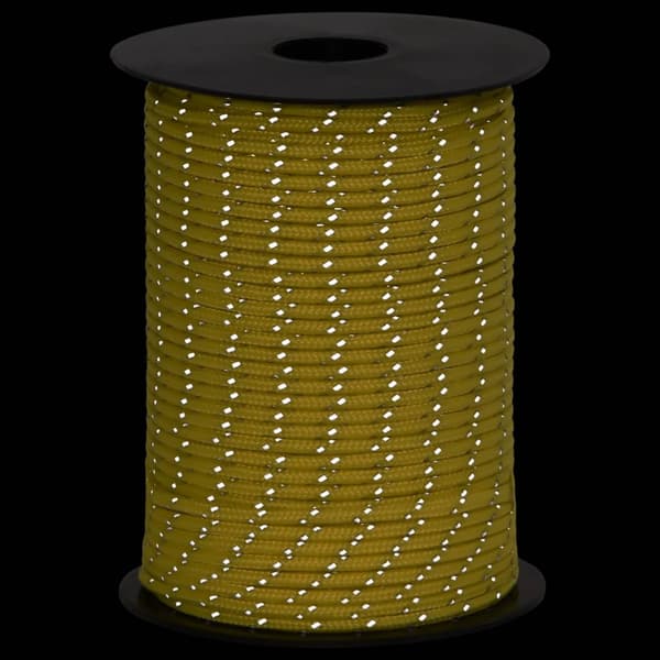 vidaXL Tältrep med spännare, reflekterande element, 50 m, 3 mm