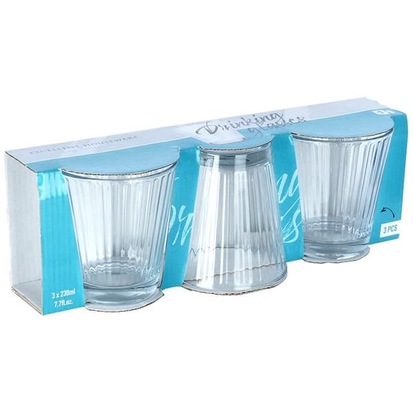 Glas 220 ml 3-pack
