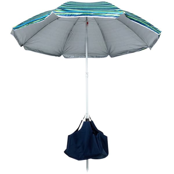 Strandparasol med fod 147 cm