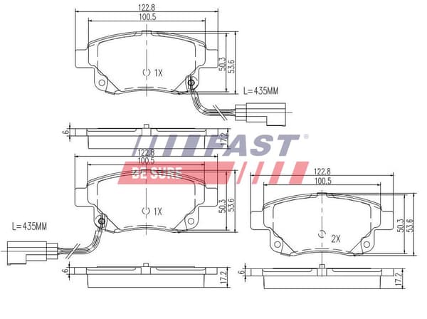 BAKRE BROMSBELÄGG FT29523 FAST