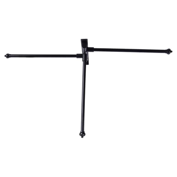 Håndklædeholder i aluminium sort roterende 30 cm