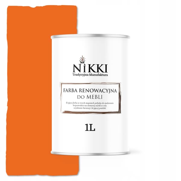 Färg för köksfrontar rödorange RAL2008 satin 1L