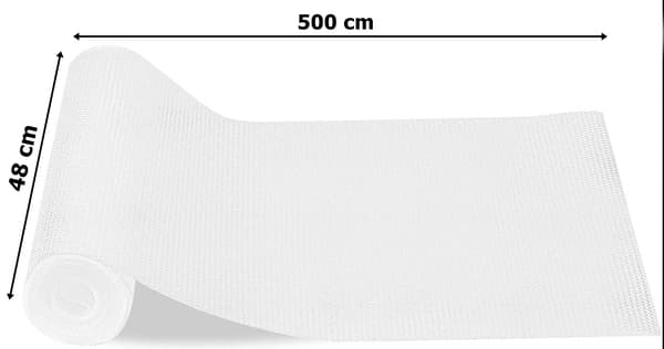 HALVE halkfri lådmatta 48 x 500 cm vit
