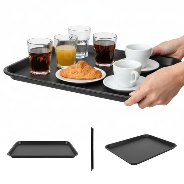 CARNIVAL TJENERBAKKE SORT SKRIDSIKKER 45,5×35,5×2 CM REKTANGULÆR