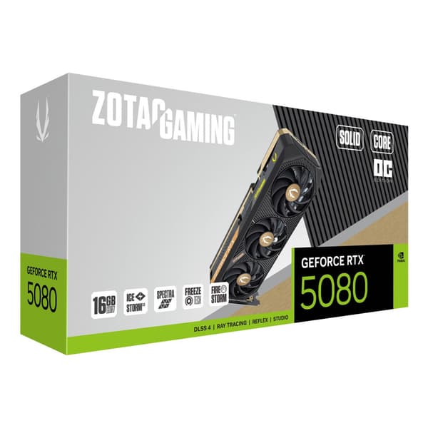 ZOTAC GAMING RTX 5080 SOLID Core OC 16 Gt:n näytönohjain