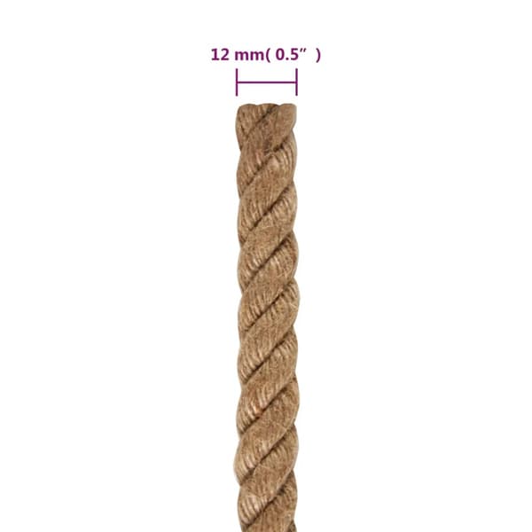 vidaXL Rep 100 % jute 12 mm 250 m