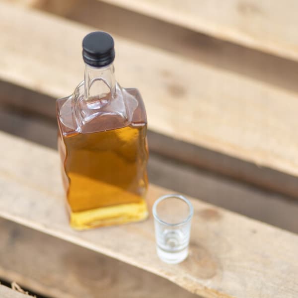 50x FALA-FLASKA 500 ml + LÅNG KORK glasflaskor för hembränt, vodka