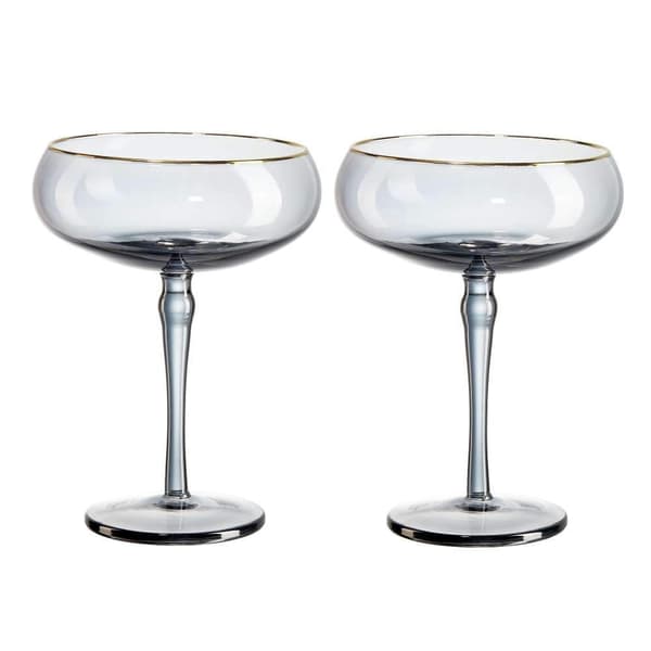 Sæt med 2 Martiniglas - Black & Gold kollektion