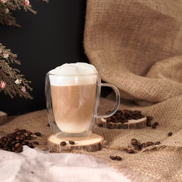 Double termisk glas med dobbelt væg til latte-kaffe 300 ml