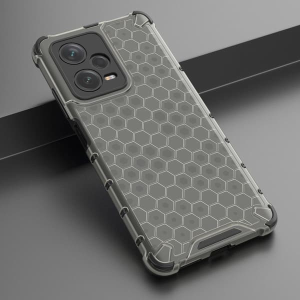 Honeycomb-etui til Xiaomi Redmi Note 12 Pro+ pansret hybridcover sort