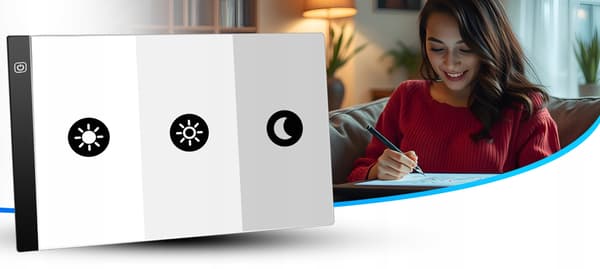 GRAAFINEN PIIRUSTUSTAULU PIIRUSTUKSEEN, HAJONTAPAPERI, LED-VALO