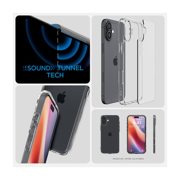 Spigen Ultra Hybrid - Etui til iPhone 16 (Klar)