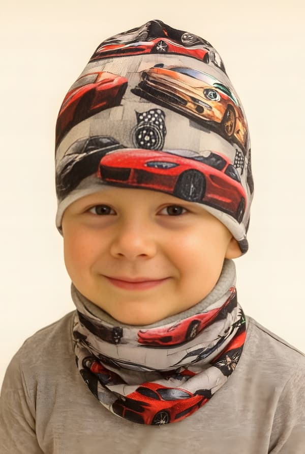 Børnehalstørklæde fra 9 år UNIVERSAL efterår-vinter i CARS