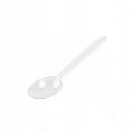 Plastik engangs transparent ske 100 stk