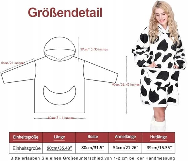BENASS Överdimensionerad Kohuvad Tröja Med Filt