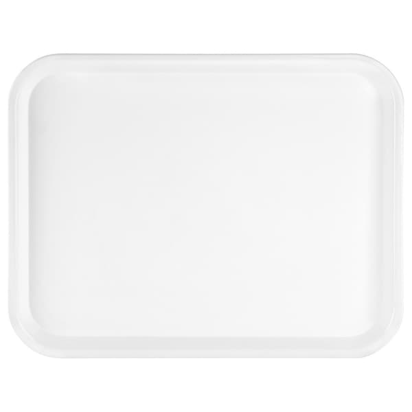 Hvid plastbakke til servering 45,5x35,5 cm