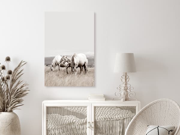 Poster - Blå kust i delikata färger
