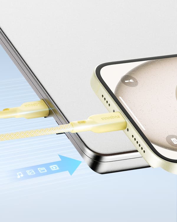 INNOSTYLE USB-C-KABEL SNABBLADDNING FÖR IPHONE SAMSUNG USB TYP C 60W 2M