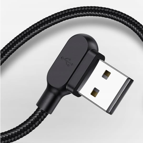 MCDODO DOBBELTSIDIGT 90° VINKLET LIGHTNINGKABEL TIL IPHONE 11 12 13 14 LED 1M