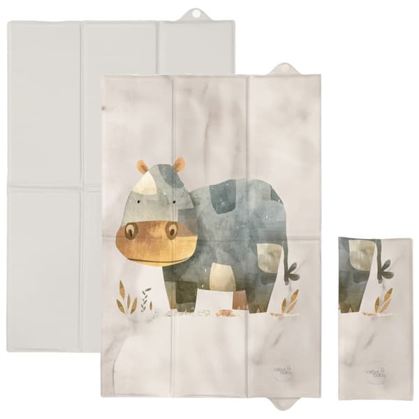 Sammenklappelig puslemåtte 60x40 Cozy Hippo, Ceba Baby