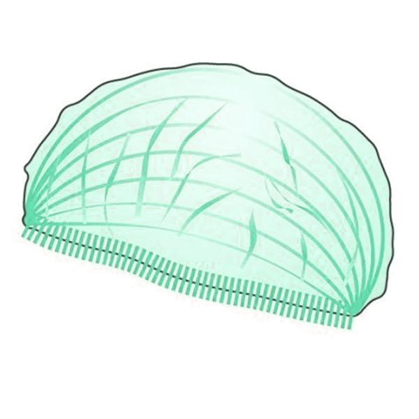 Engångsmössa grön klämma non-woven 12g 100st