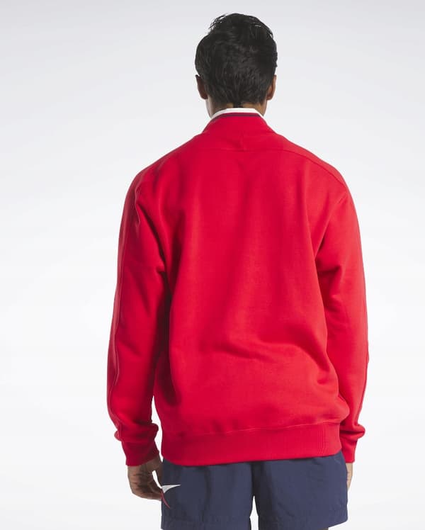 REEBOK HERR RÖD LÅNGÄRMAD SWEATSHIRT LOGOTYP M 0A6A4* BAKGRUND