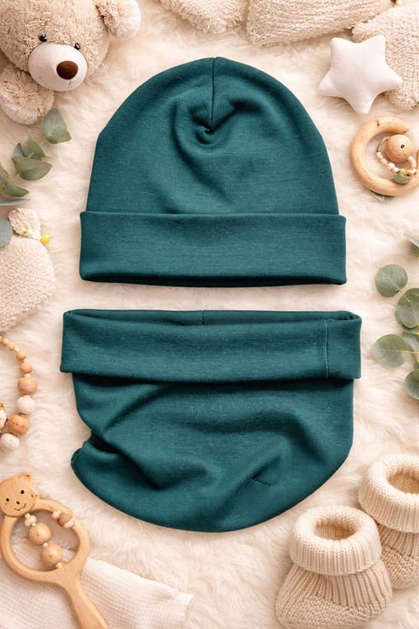 Set MÖSSA + HALSDUK 74-80-86 babyset 40/44 FLASKMEDAL