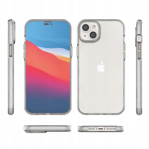 Spring Cover iPhone 14 Plus Silikone Cover med Ramme Lyseblå