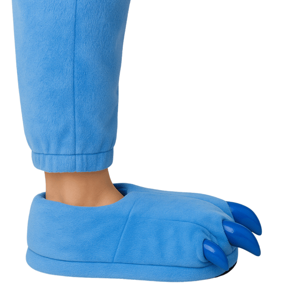 Bløde børneslippers Paws Stitch 3D blå med kløer 27-32