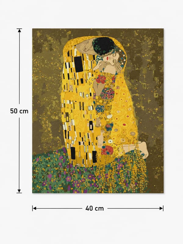 TALMALERI MED RAMME Billeder til maleri - Kysset af Klimt 40x50 cm