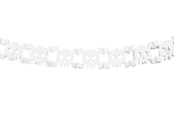 Papirguirlande "SKULLS 2" længde 300 cm, 1 stk.