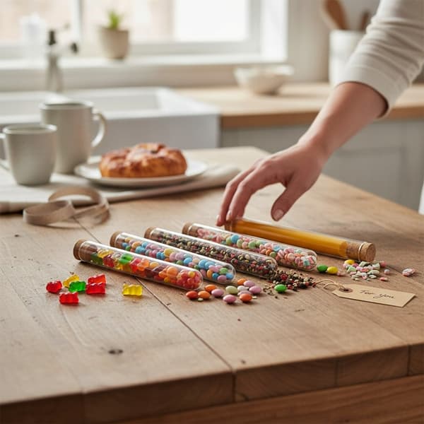 10 lasipulloa + mausteyrttiteline lahjaksi hääpulloon
