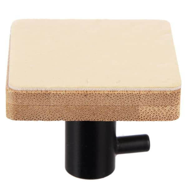 Itsekiinnittävä koukku bambu metalli musta 4,5x4,5 cm 2 kpl