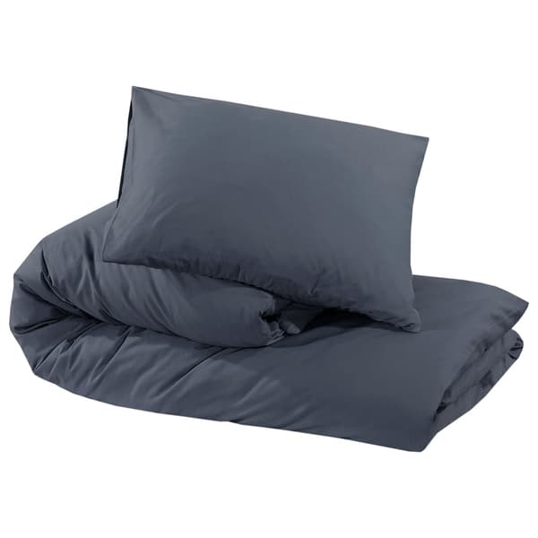 vidaXL Bäddset, Antracit, 155x220 cm, Bomull