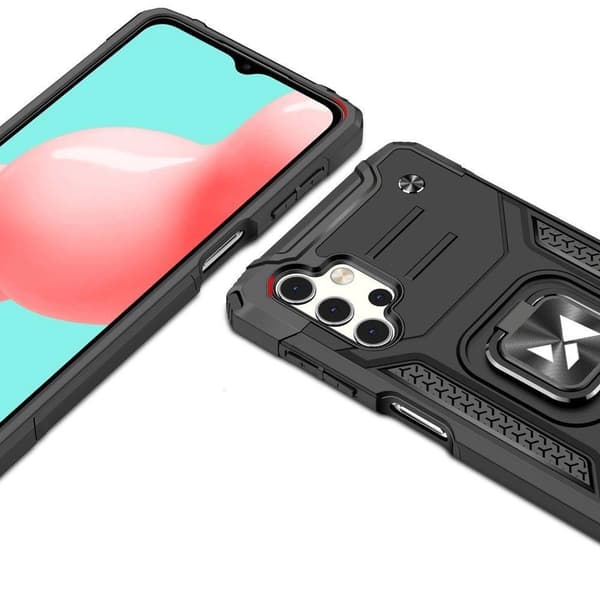 Wozinsky Ring Armor Hybridskal + Magnethållare Samsung Galaxy A73 Silver