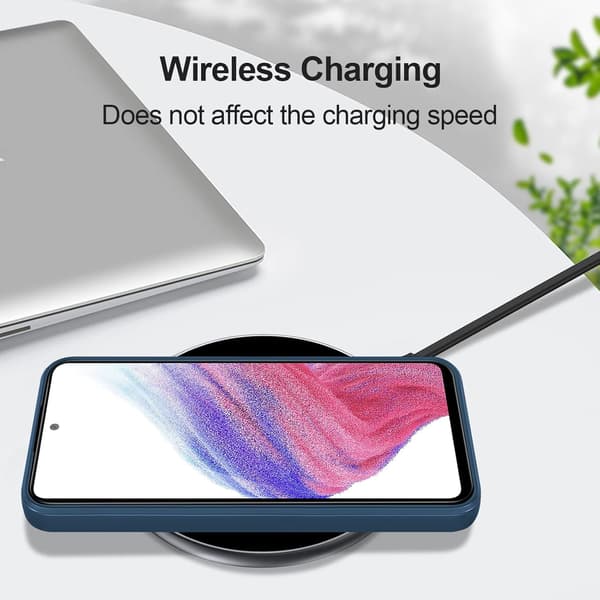 SILIKONE ETUI TIL SAMSUNG GALAXY A53 5G MARINEBLÅ MAT LET