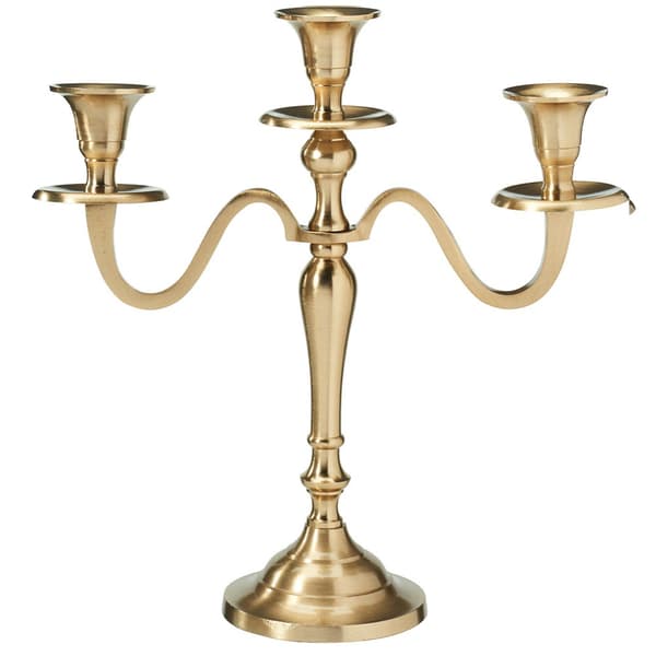 Guld kandelaber 3-armet 30 cm