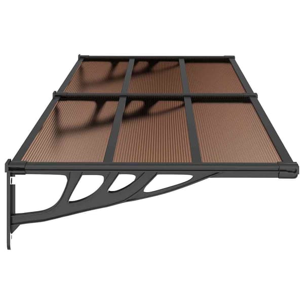 vidaXL dørmarkise sort 239x90 cm polycarbonat