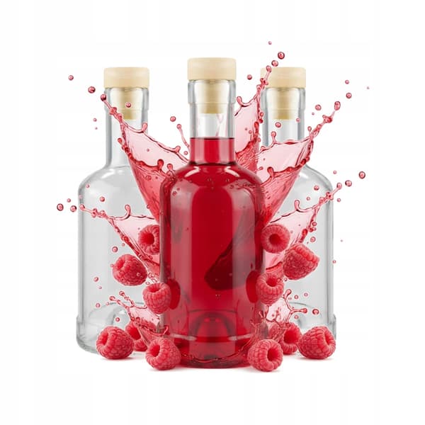 5x Glasflaskor för present TADEK 250ml ETIKETT JULEMOTTA Likör