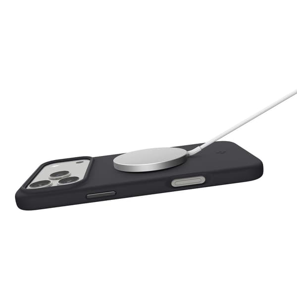 Spigen Silikone Fit MagSafe-etui til iPhone 17 Pro - Sort