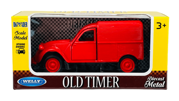 WELLY OLD TIMER CITROEN 2CV FOURGONNETTE RØD 1:34 43769