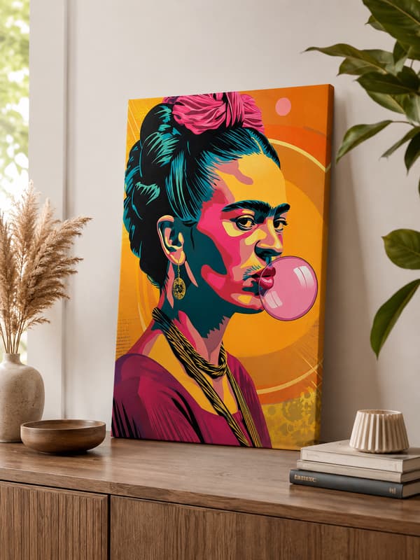 Målning med siffror med ram Frida Kahlo 40x50 cm