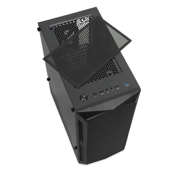 I-BOX LUPUS 27 Midi Tower ATX computerkabinet sort, RGB