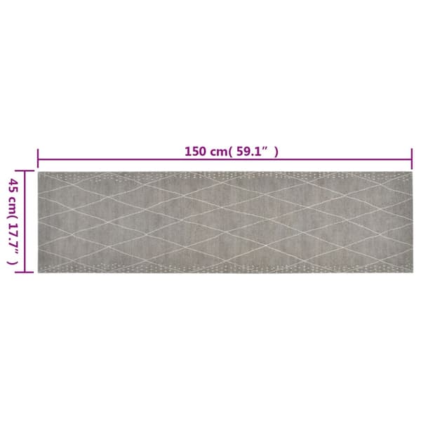 vidaXL Diamantmönster köksmatta 45x150 cm sammet